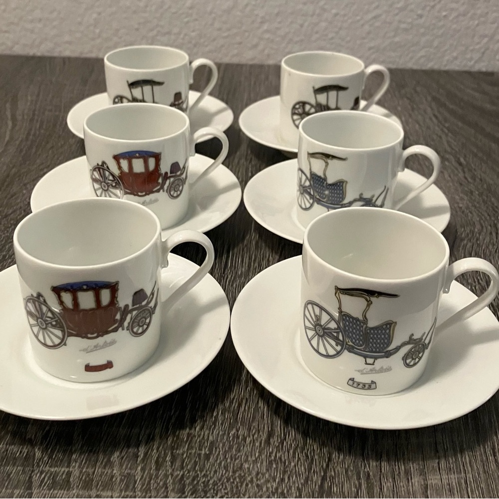 Fabrique Royale Limoges set of 6  expresso cups & saucers
